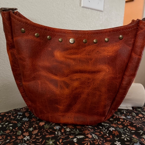 Go Forth Goods Small Celeste LTD Tangerine Bison Leather W/ Mocha Leather Trim - Picture 3 of 13